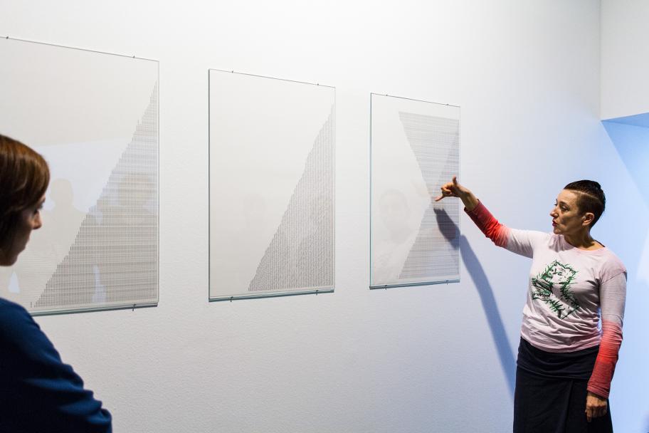 Exposición de Itziar Okariz en el CA2M, 2017. Fotografía: María Eugenia Serrano Díez