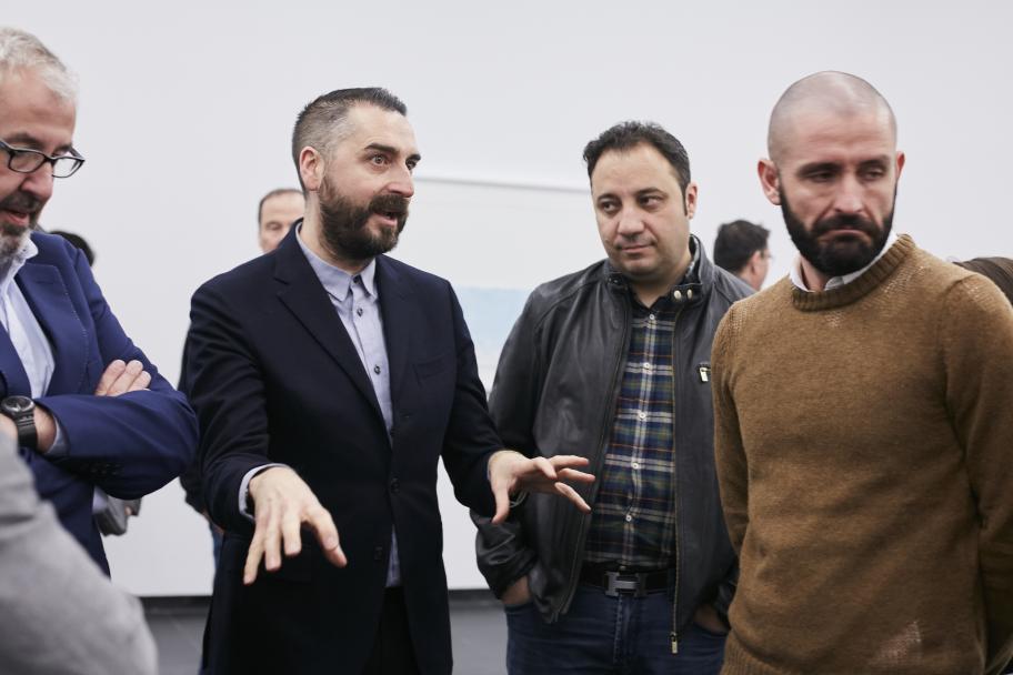 Inauguración de la exposición de Jorge Macchi en el CA2M, 2017. Foto: Pedro Agustín