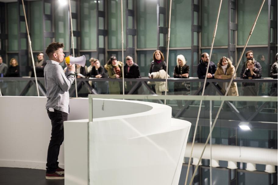 Inauguración de la exposición Cabello/Carceller CA2M, 2017. Foto: Andrés Arranz