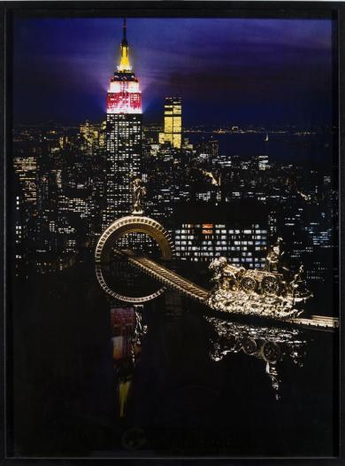 Main image of the artwork La Cibeles fue en tren a NY y se hizo de oro