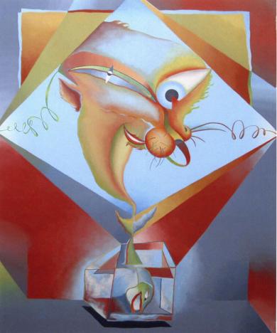 Main image of the artwork La chatte mise á nu et le poisson de Marcel