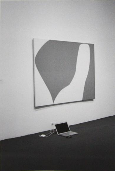 Main image of the artwork Installation view (Macbook Pro, IPhone and Ellsworth Kelly, Red White" 1961) Washington, Distrito de Colombia, 27 abril de 2009