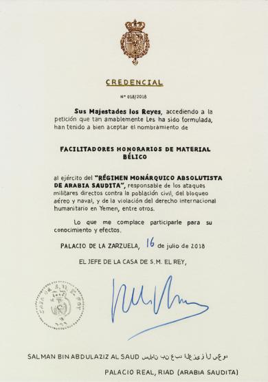 Main image of the artwork Título Honorario de Facilitadores Bélicos