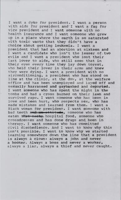 Main image of the artwork I Want a President